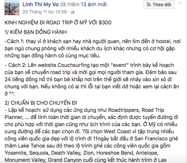 Cô gái Việt đi xuyên Mỹ với 300 USD “gây bão” cộng đồng mạng