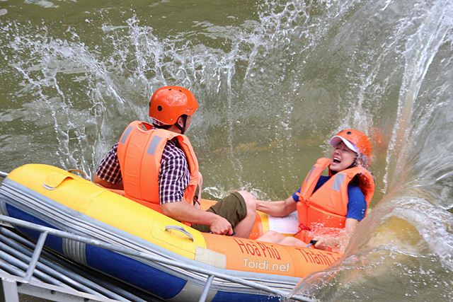 Riding the rapids in Hoa Phu Thanh